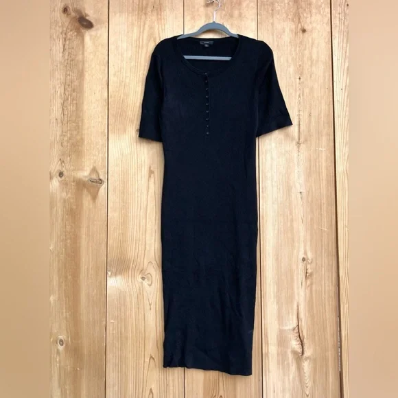 J. Crew Short Sleeve Ribbed Sweater Dress Sz Large - Picture 2 of 6